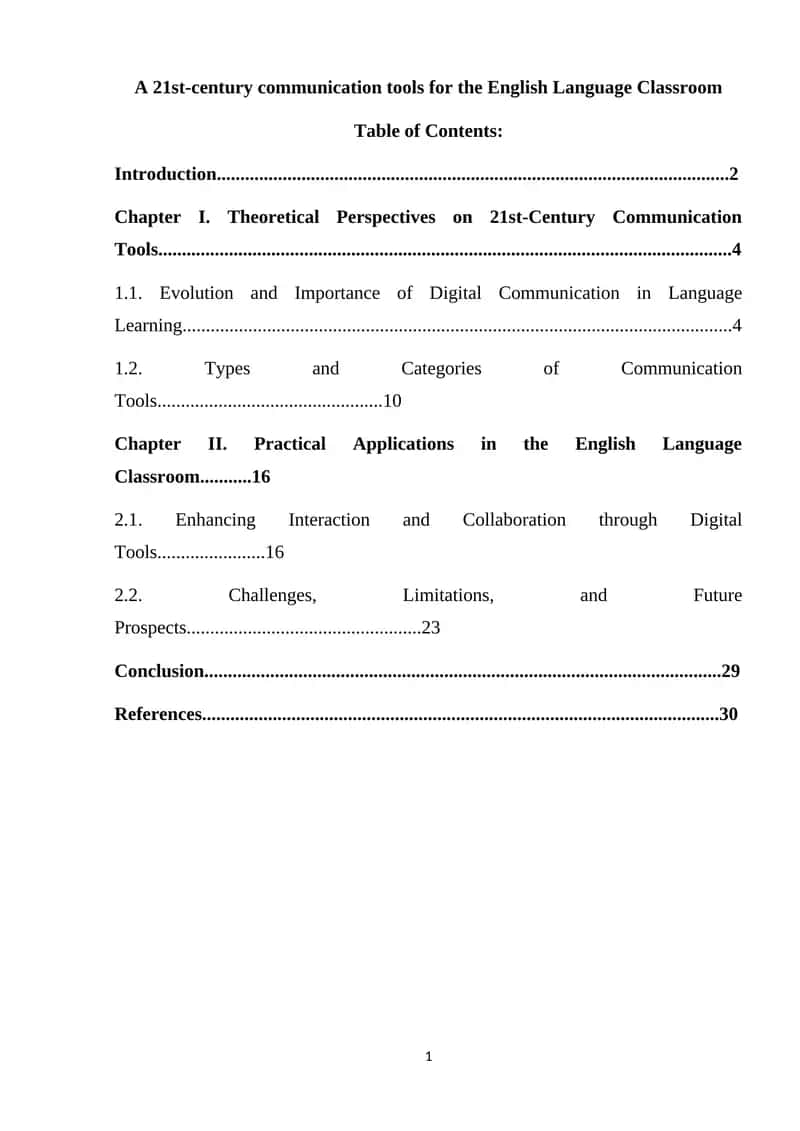 21st-century Communication Tools for the English Language Classroom 1