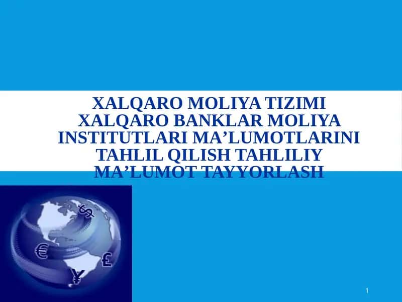 Xalqaromoliyatizimi 1