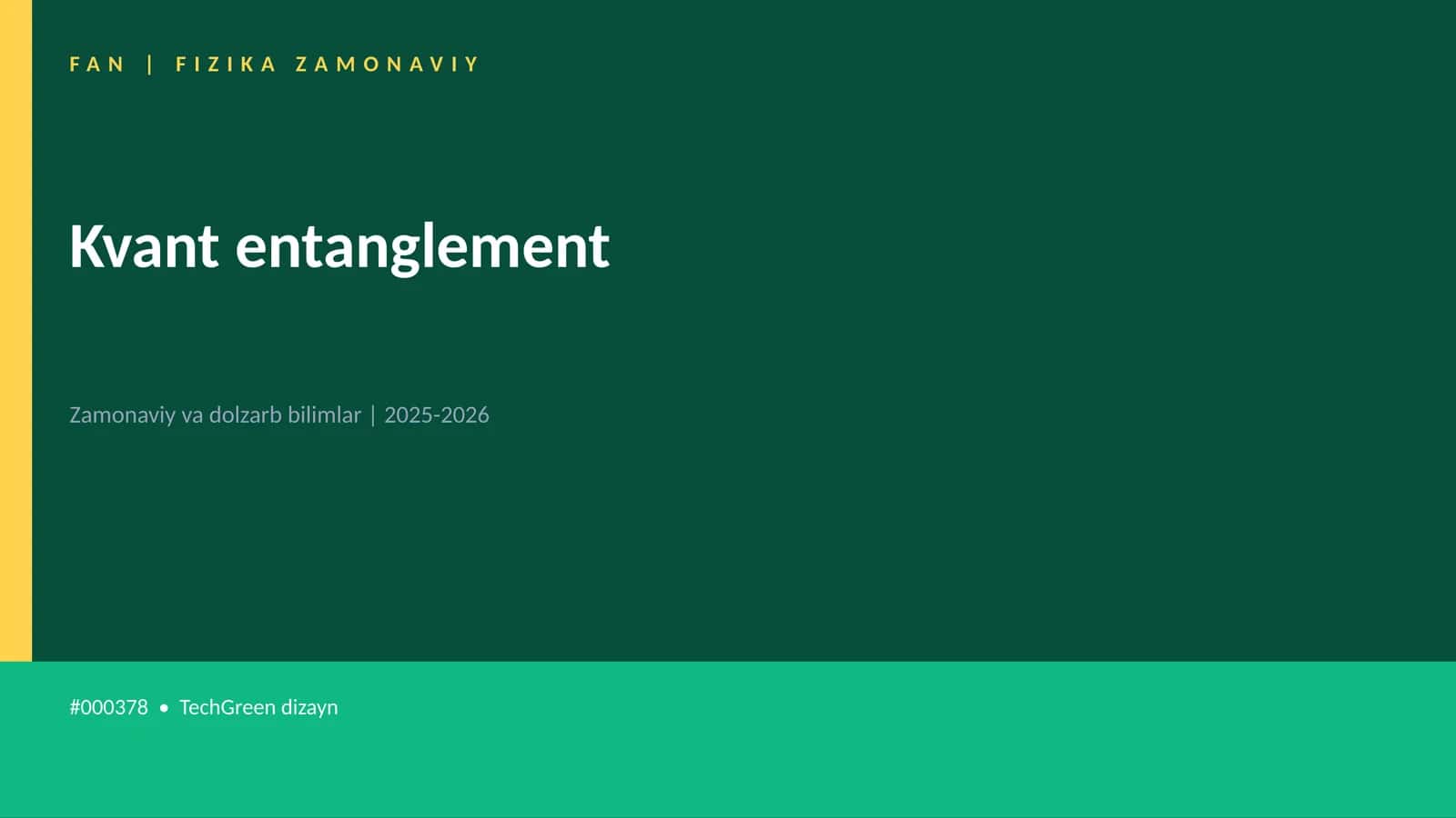 Kvant entanglement 1