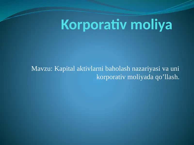kapital aktivlar 1