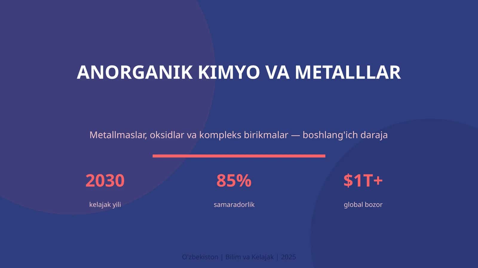 ANORGANIK KIMYO VA METALLLAR 1