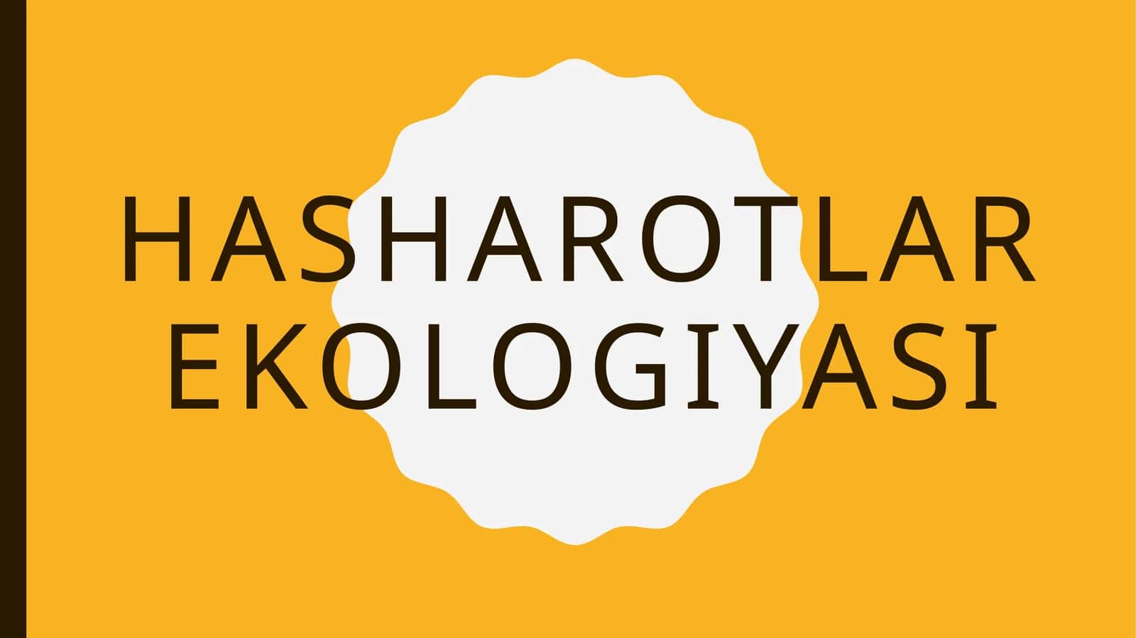 Hasharotlar ekologiyasi 1
