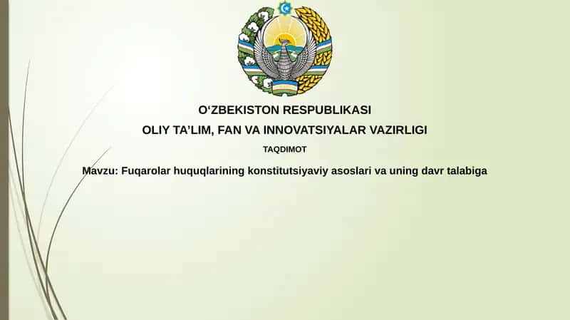 Qashshoqlik huquqlarining konstitutsiyaviy asoslari 1