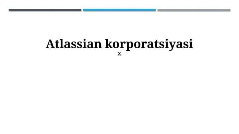 Atlassian korporatsiyasi 1