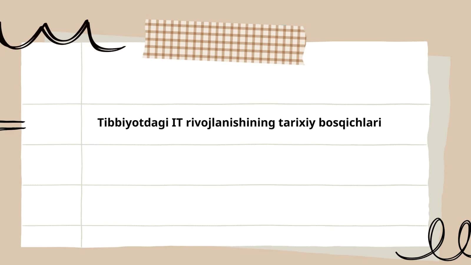 Tibbiyotdagi IT rivojlanishining tarixiy bosqichlari 1