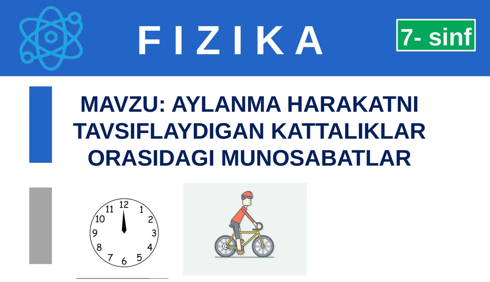 AYLANMA HARAKATNI TAVSIFLAYDIGAN KATTALIKLAR ORASIDAGI MUNOSABATLAR 1