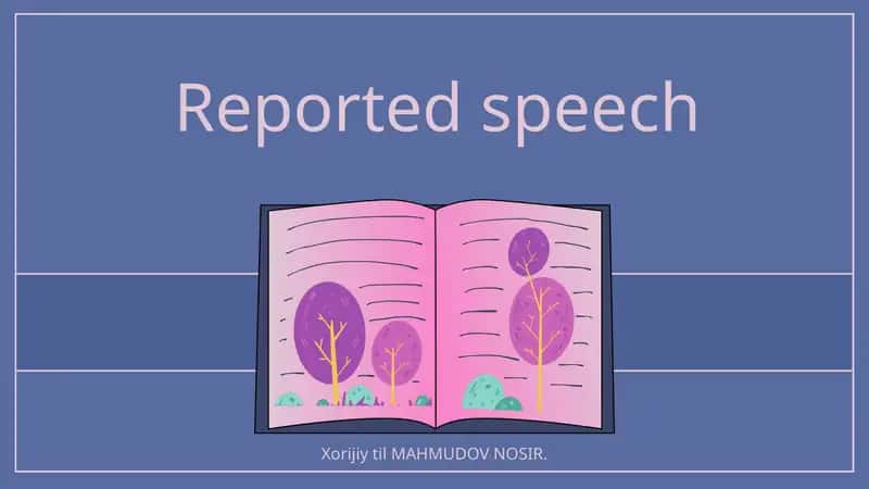 Reported speech 1