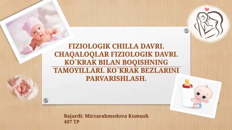 CHILLA DAVRI FIZIOLOGIYASI 1