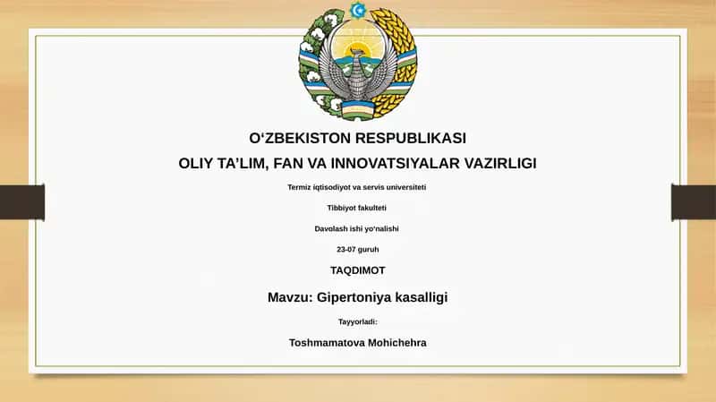 Gipertoniya kasalligi