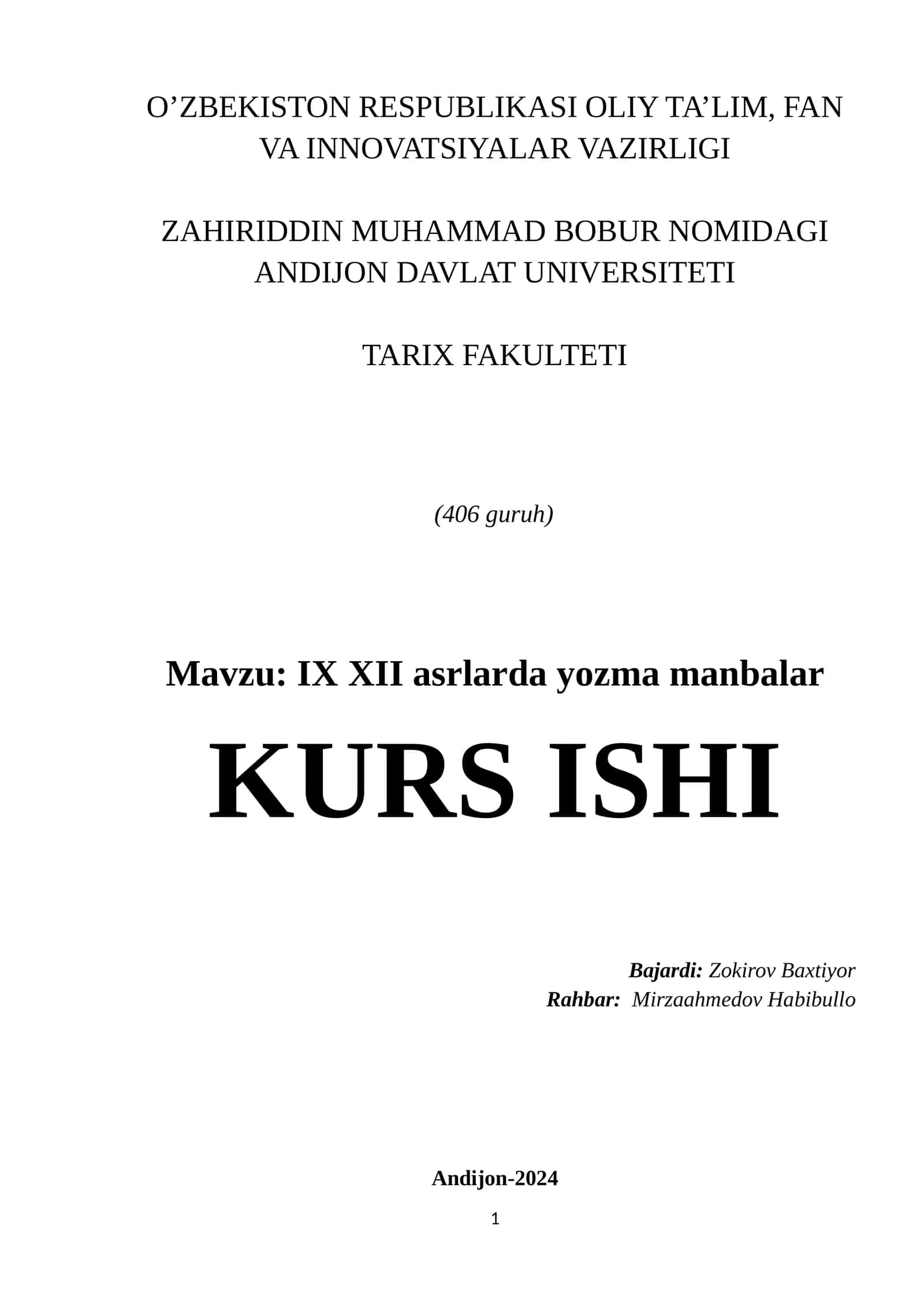 IX XII asrlarda yozma manbalar 1