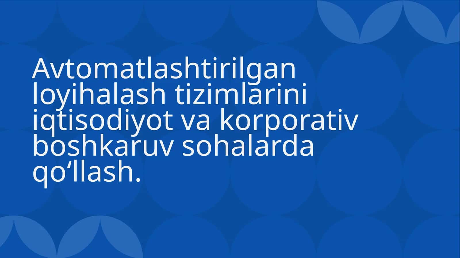Avtomatlashtirilgan loyihalashtizimlari 1