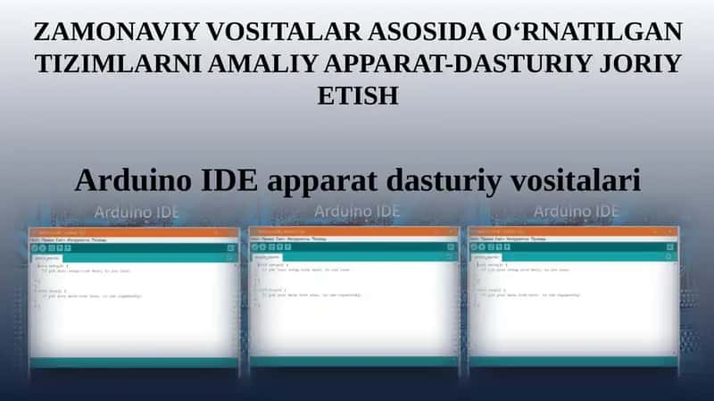 ZAMONAVIY VOSITALAR ASOSIDA O‘RNATILGAN TIZIMLARNI AMALIY APPARAT-DASTURIY JORIY ETISH 1