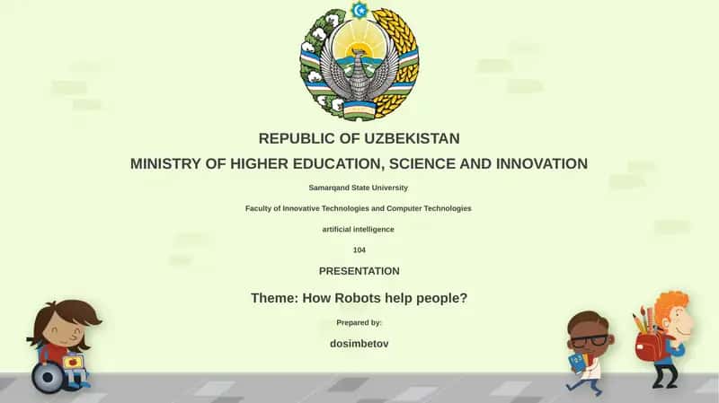 How Robots help people? 1