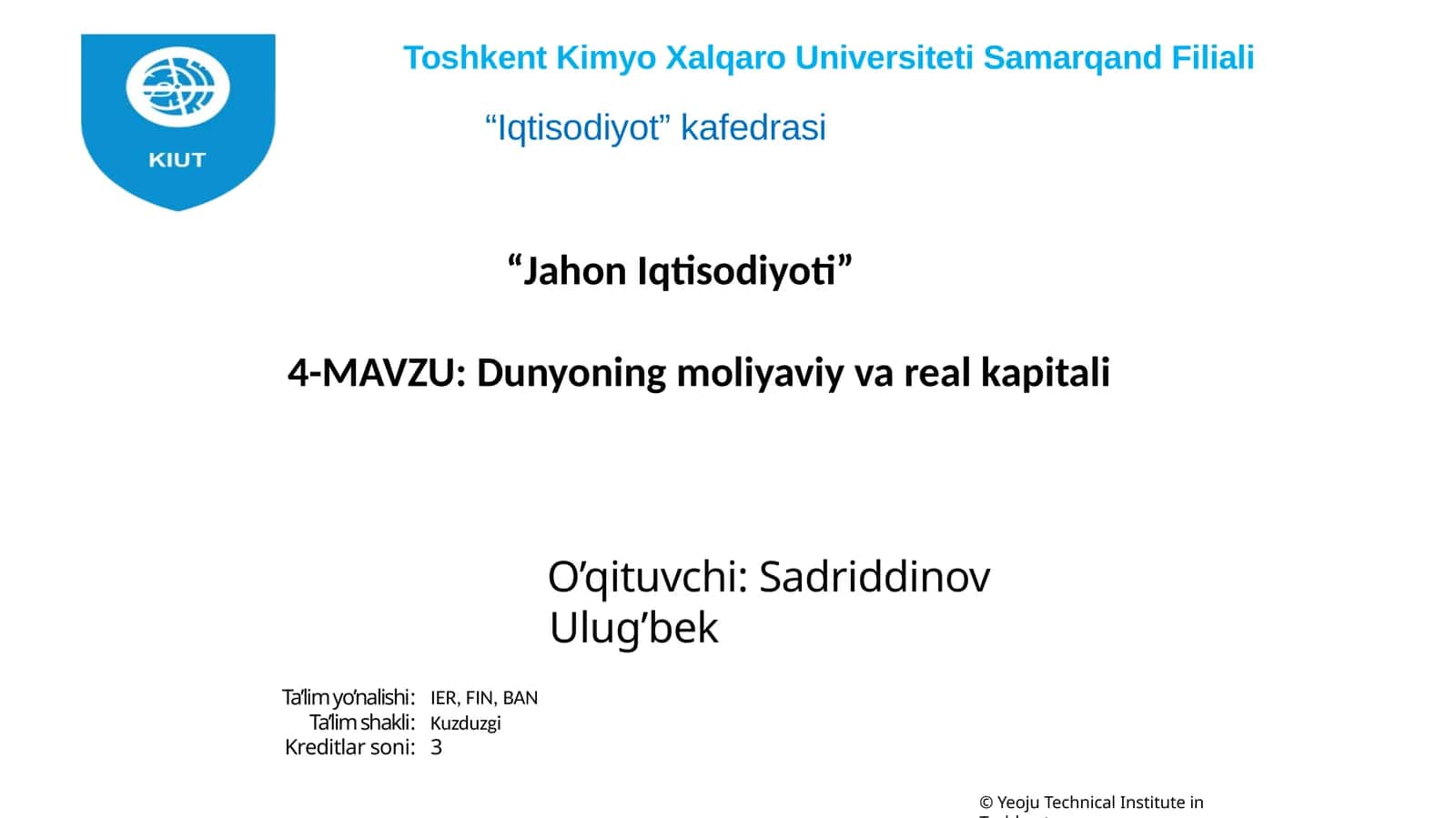 Dunyoning moliyaviy va real kapitali 1