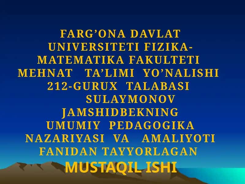 O`SMIRLARDA ZARARLI ODATLAR NI OLDINI OLISH 1