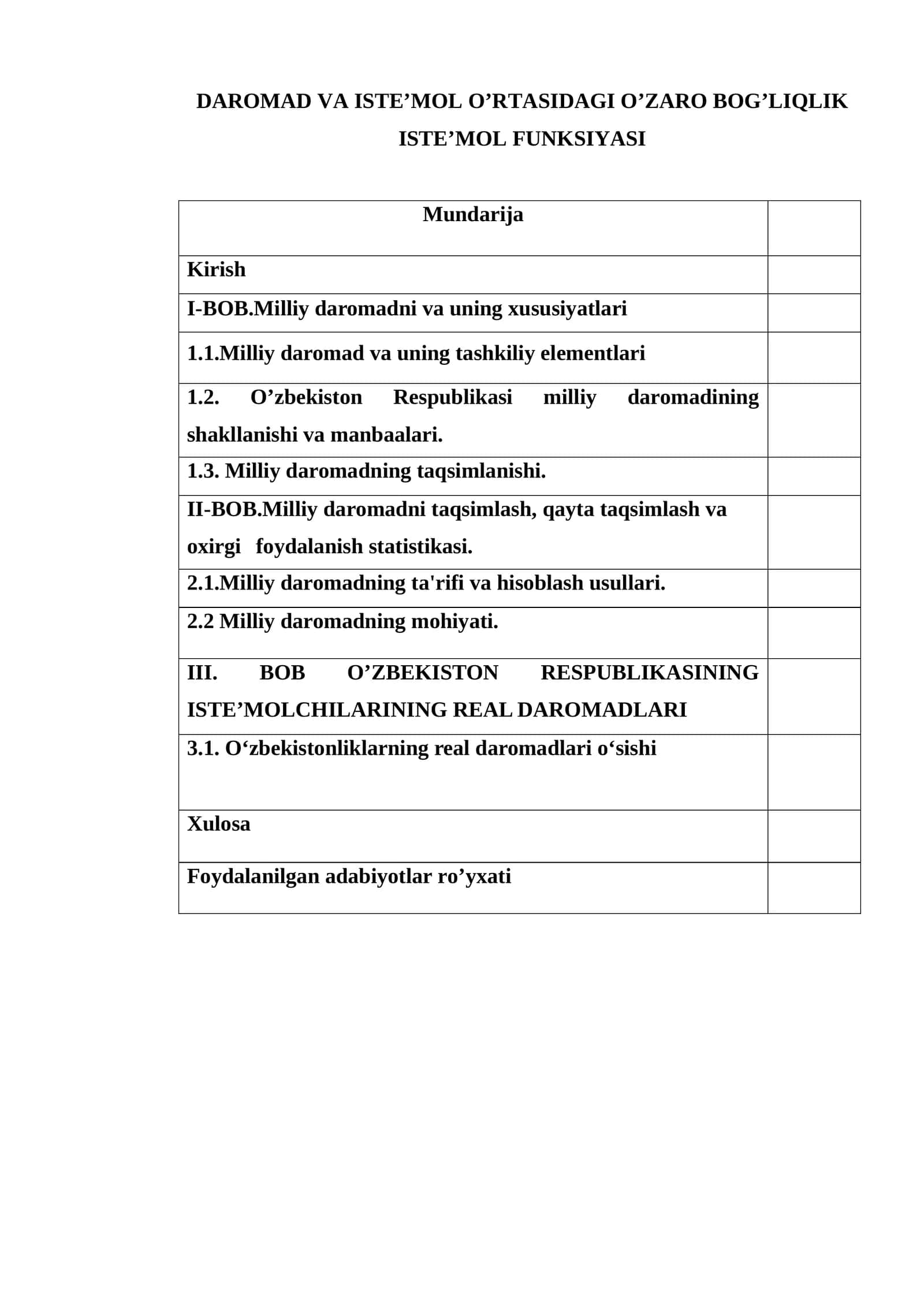 O'zbekiston respublikasining iste'molchilarining real daromadlari 1