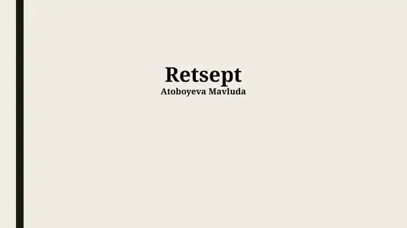 Retsept 1