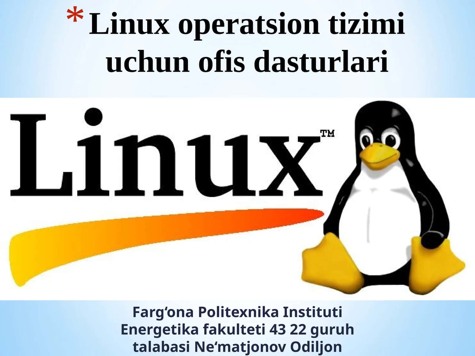 Linux operatsion tizimi uchun ofis dasturlari 1