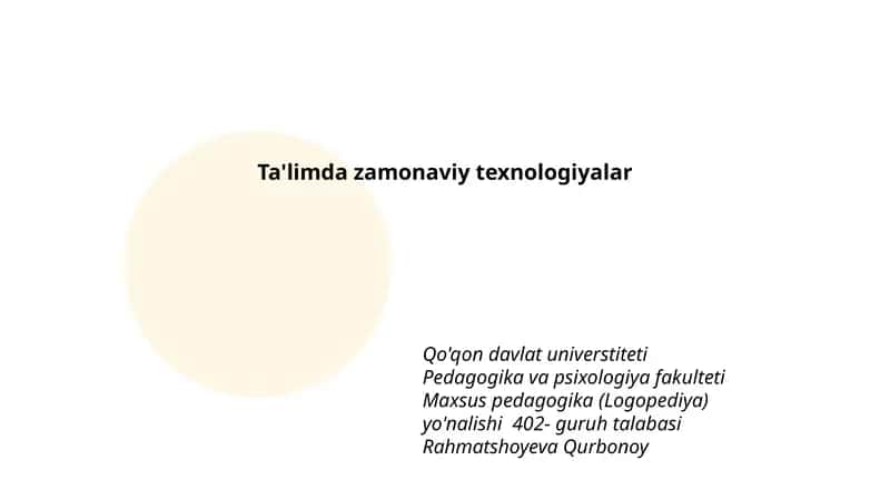 Maxsus pedagogika (Logopediya) yo'nalishi 402- guruh talabasi 1