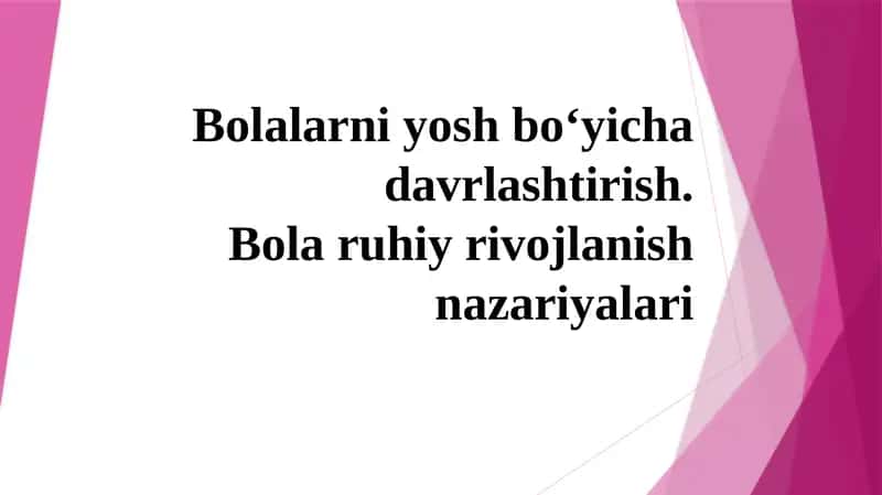 Bolanirivojlantirishning asosiy sohalari 1