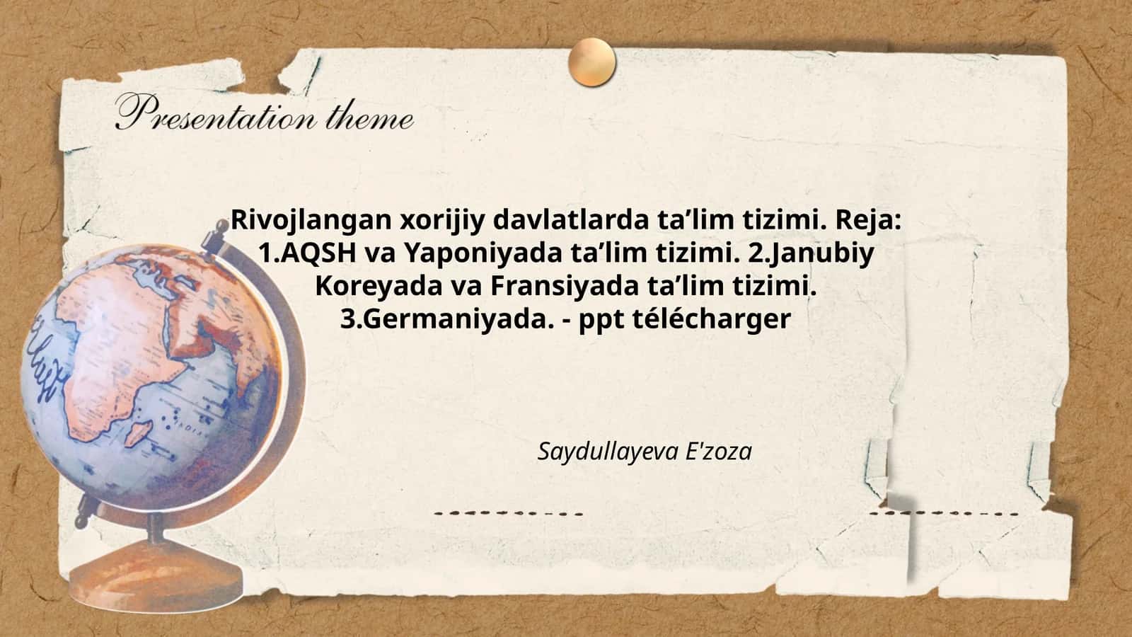 Rivojlangan xorijiy davlatlarda ta’lim tizimi 1