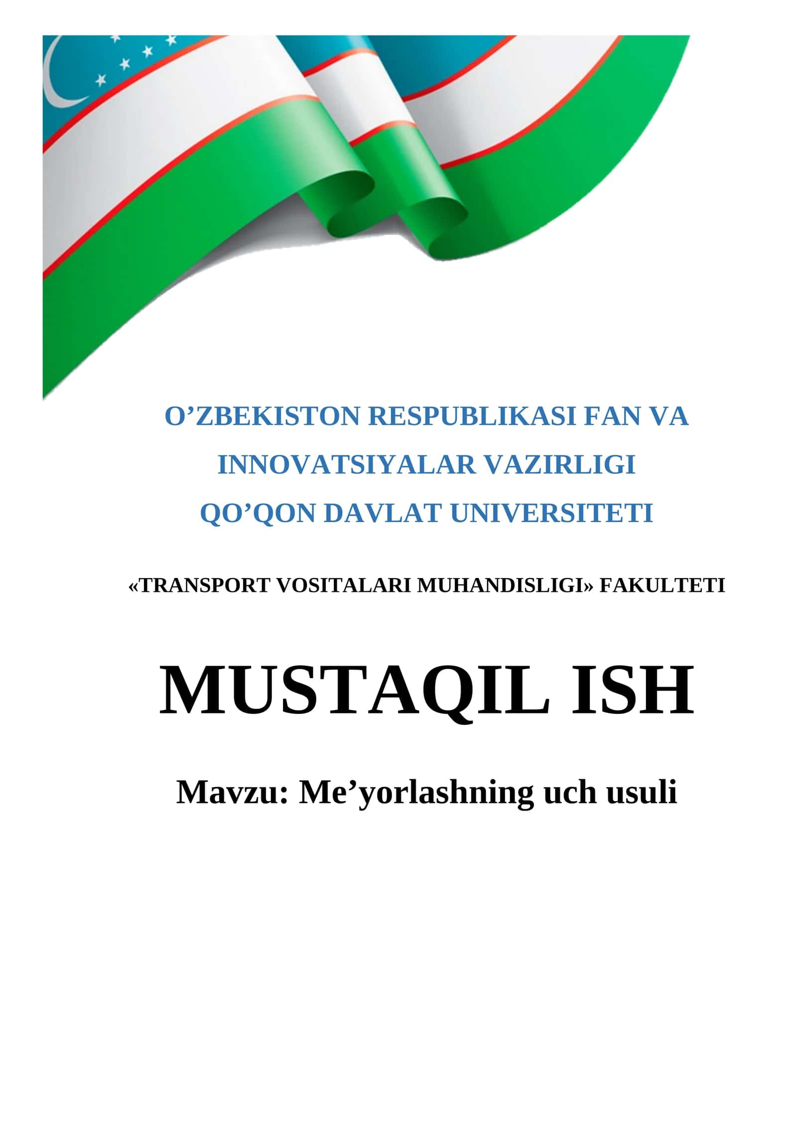 Me’yorlashning uch usuli 1