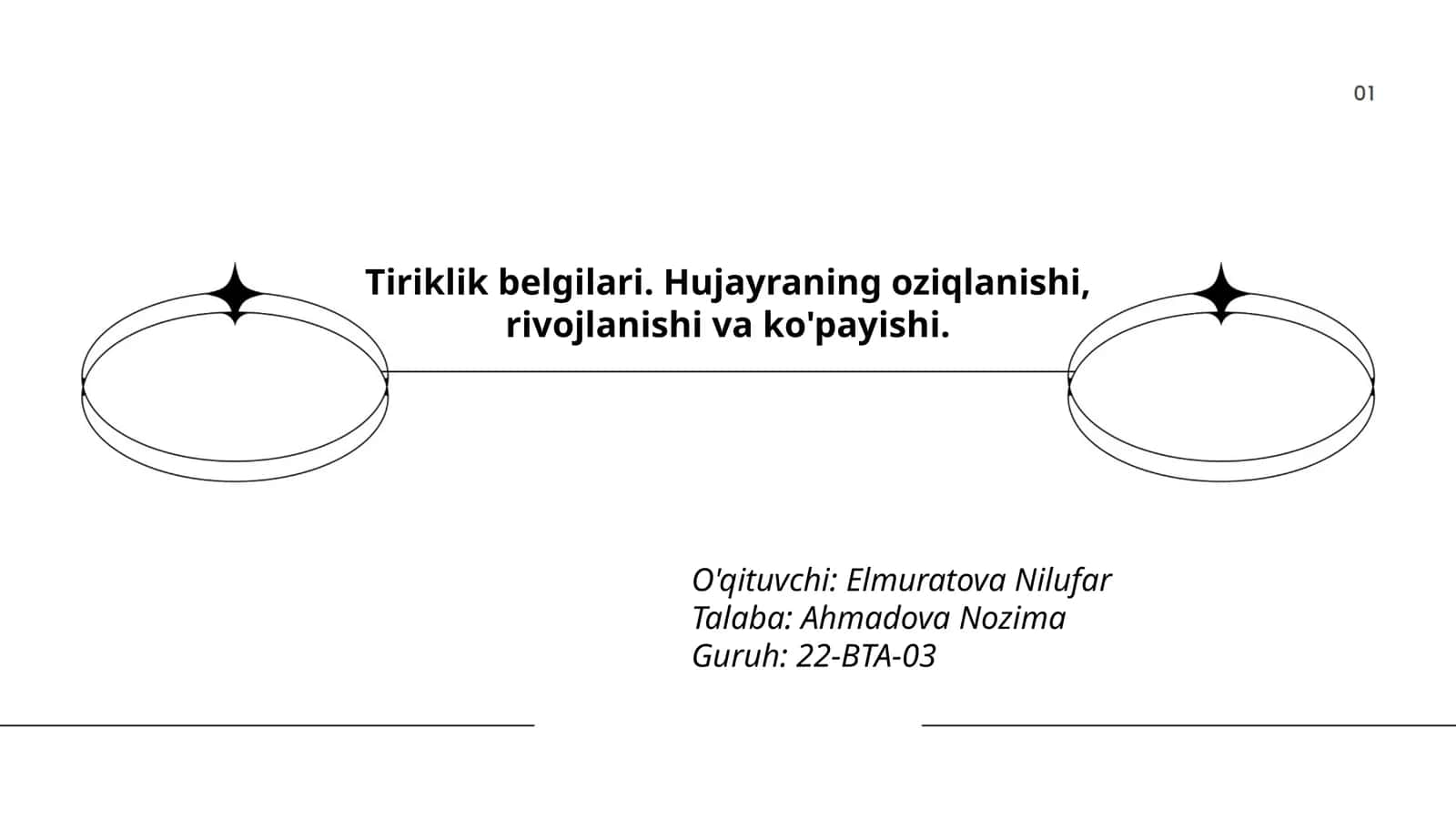 Tiriklik belgilari 1