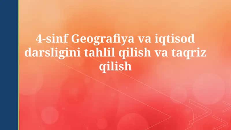 Darslikdagi Rasmlar va Xaritalarning Tahlili 1