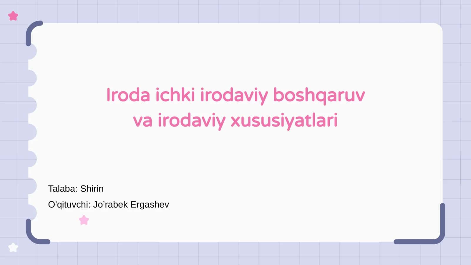 Iroda ichki irodaviy boshqaruv va irodaviy xususiyatlari 1