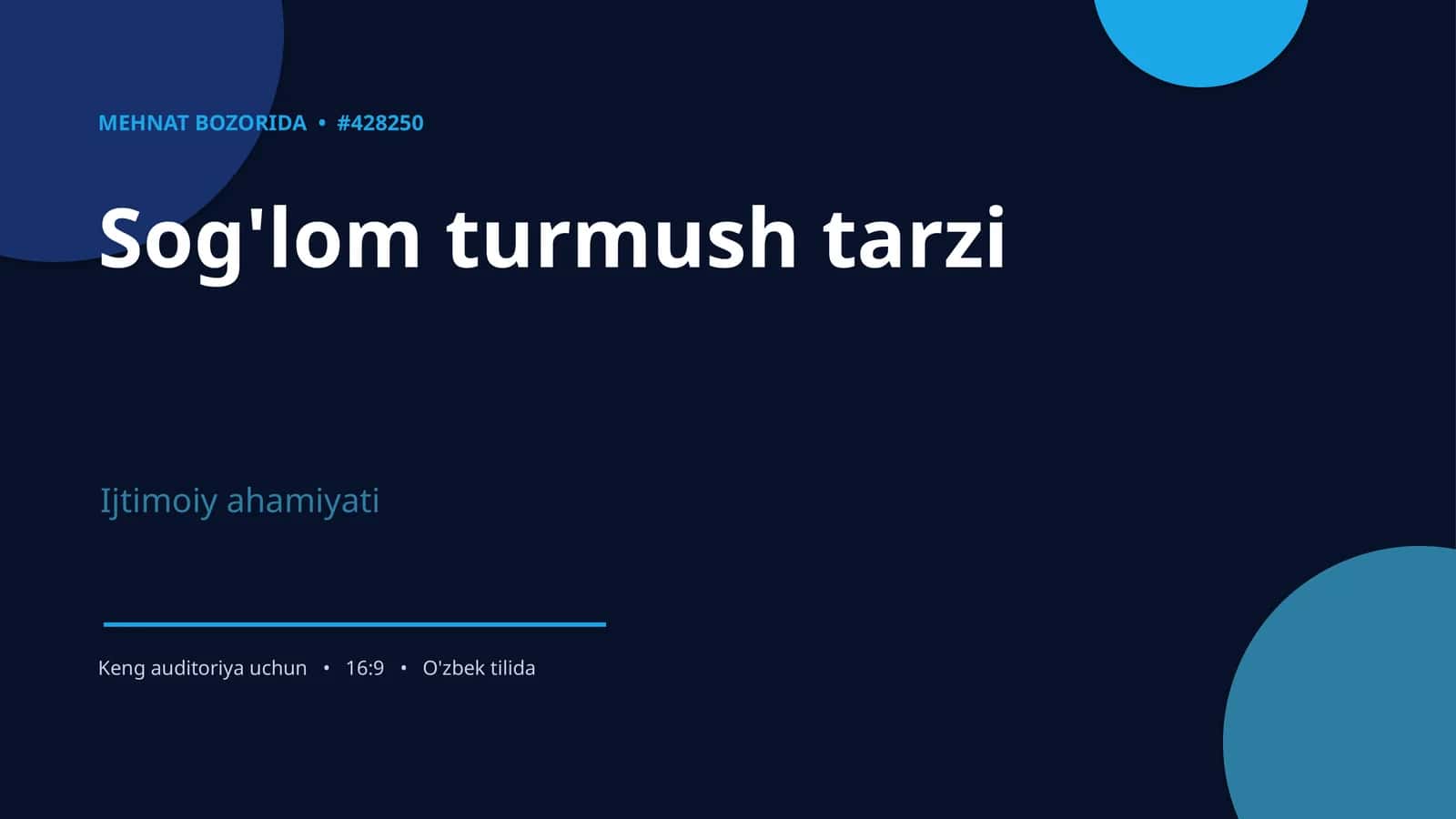 Sog'lom turmush tarzi 1