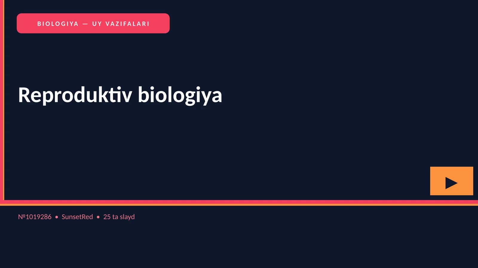 BIOLOGIYA — UY VAZIFALARI 1