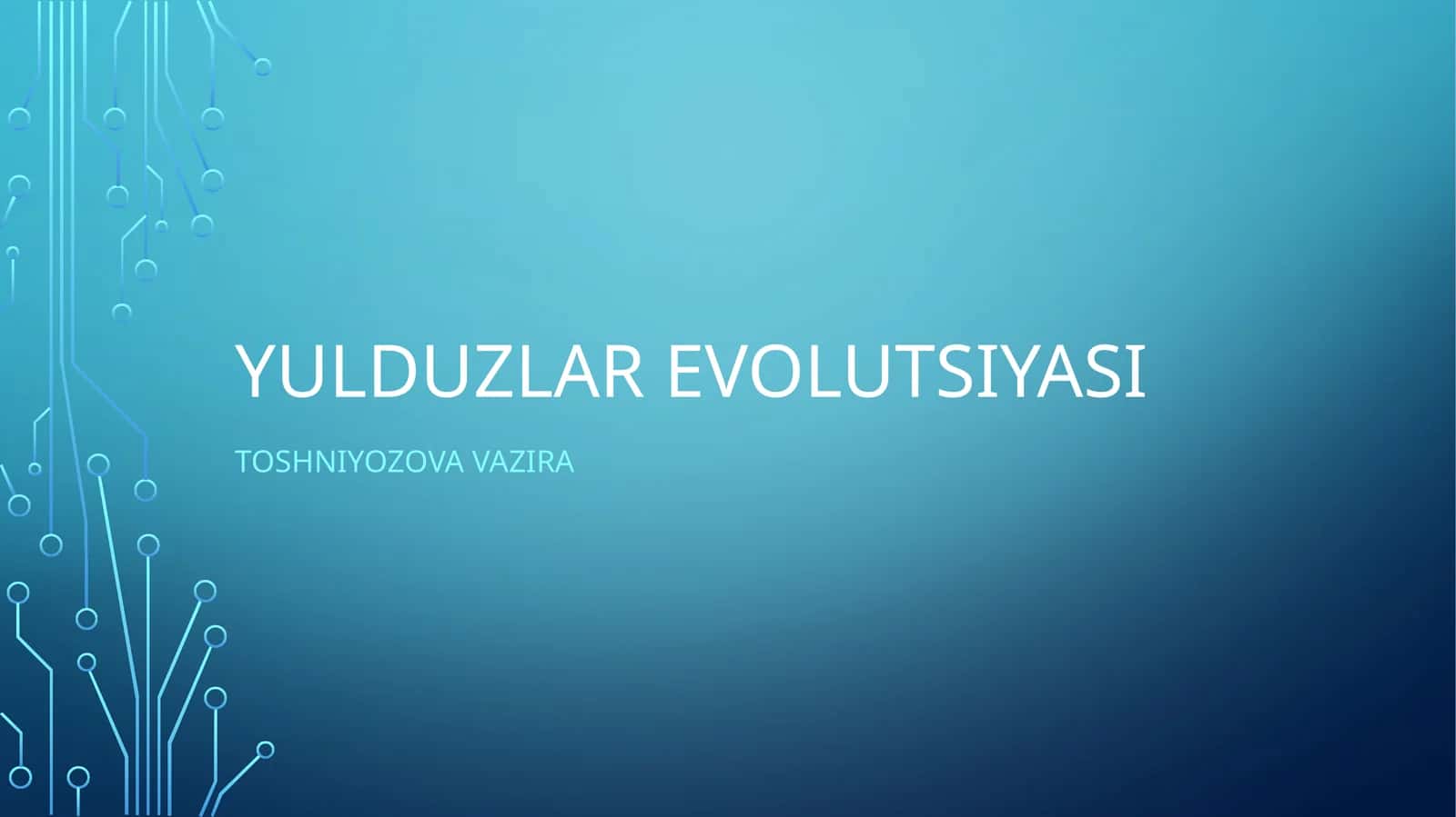 Yulduzlar evolutsiyasi 1