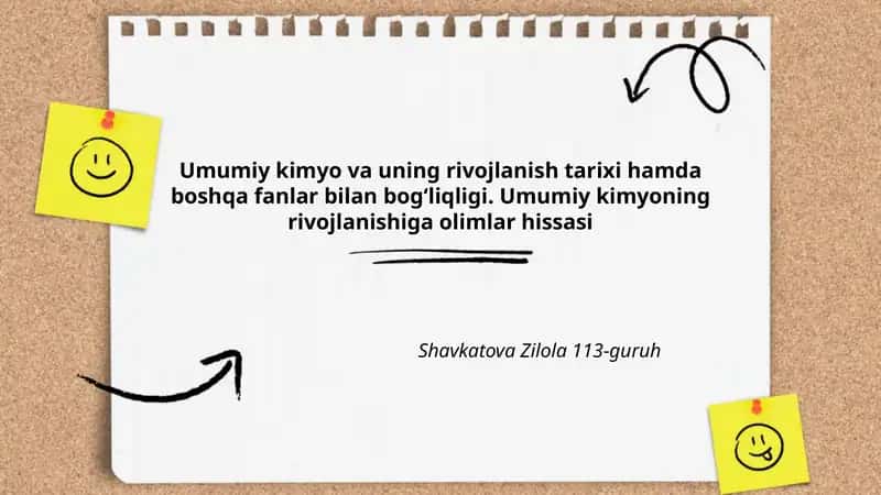 Umumiy kimyo va uning rivojlanish tarixi 1