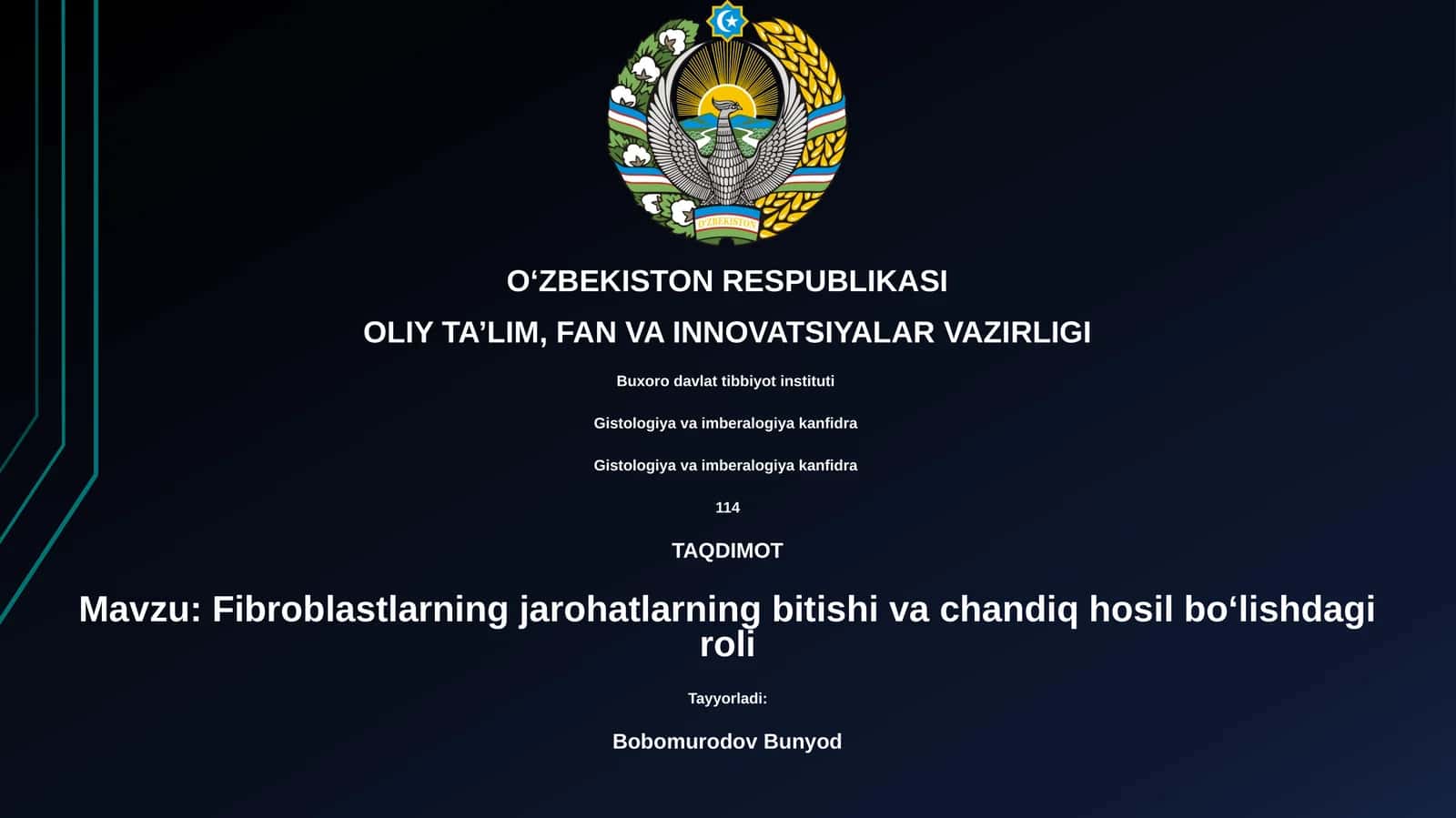 Fibroblastlar va Chandiq Hosil Boʻlishdagi Roli 1