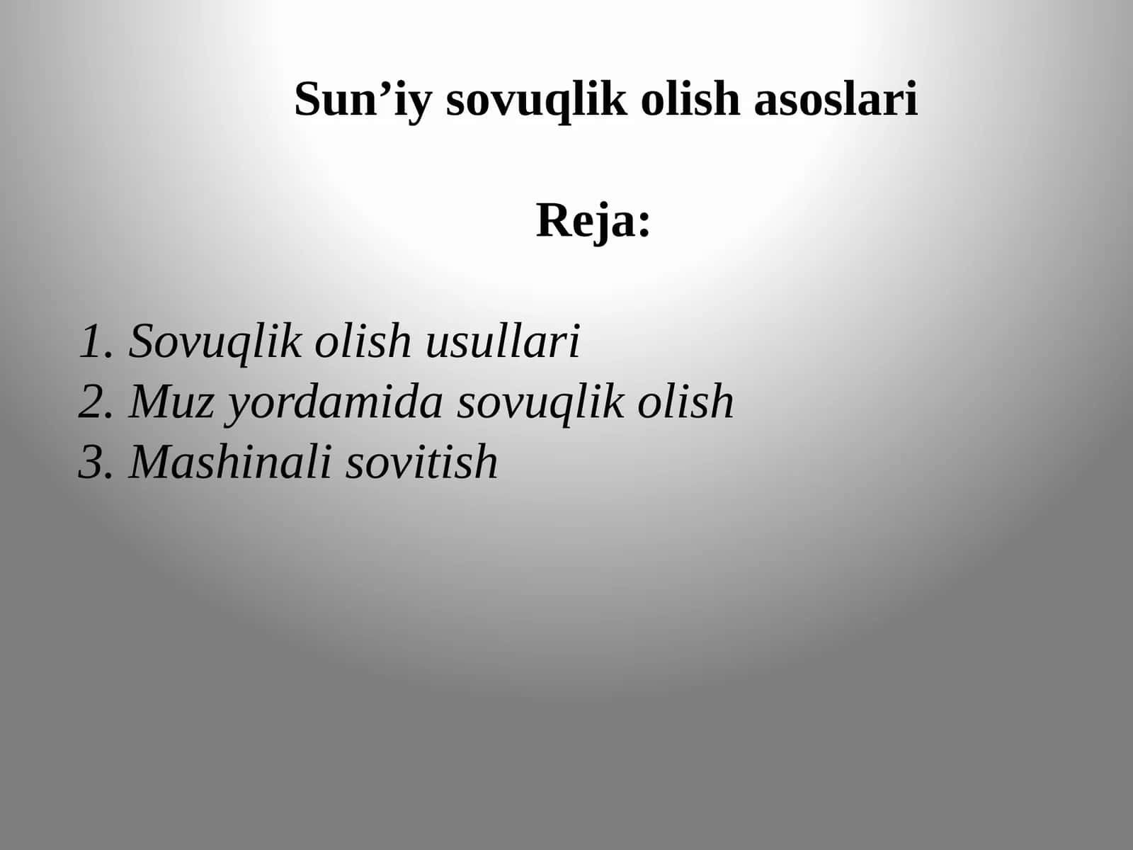 Sovuqlikolishusullari 1