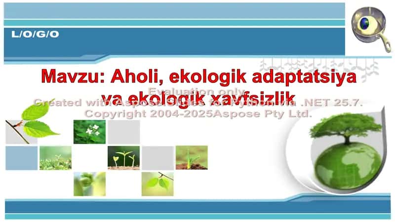 Aholi, ekologik adaptatsiya va ekologik xavfsizlik 1
