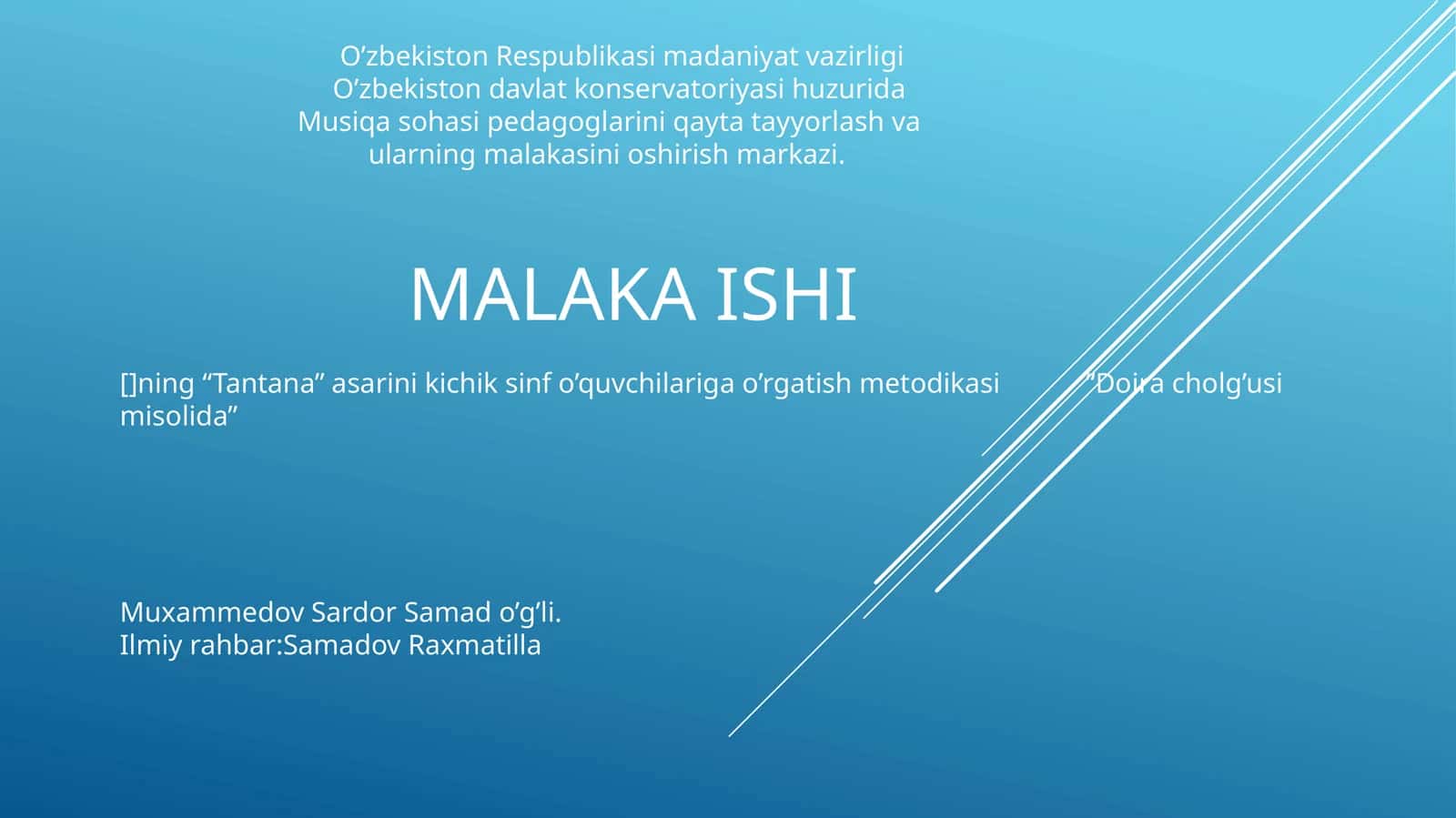 Tantana asarini kichik sinf o'quvchilariga o'rgatish metodikasi 1