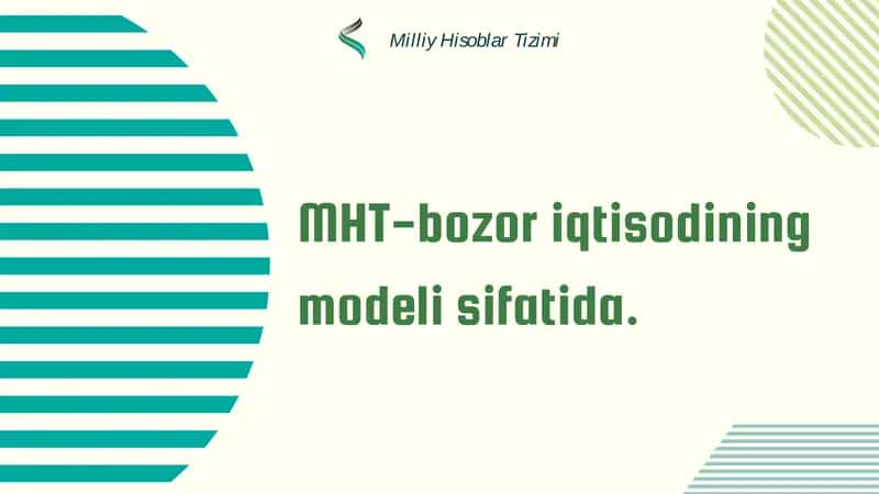 Milliy Hisoblar Tizimi 1