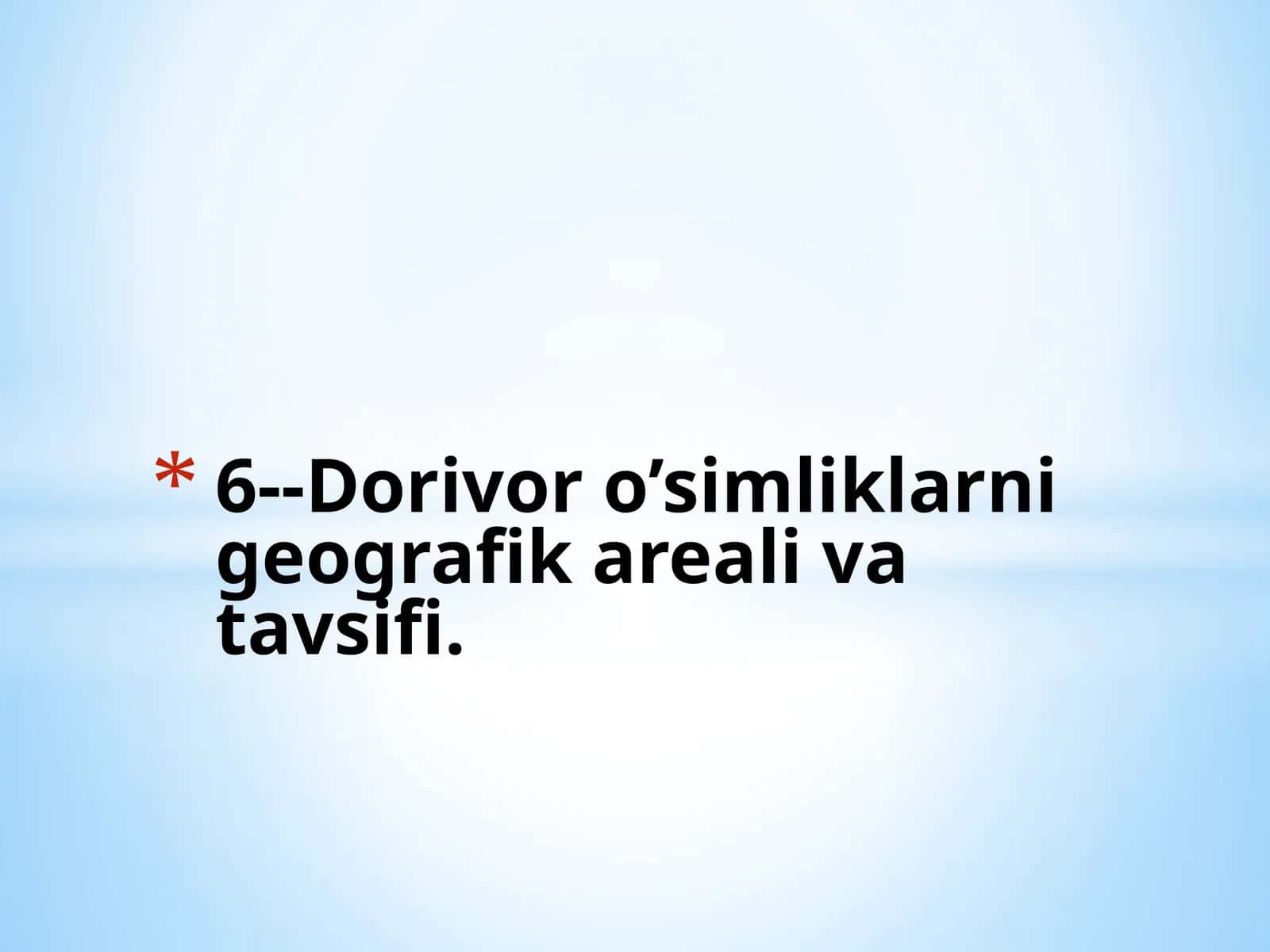 O'simliklar Geografik Tavsifi 1