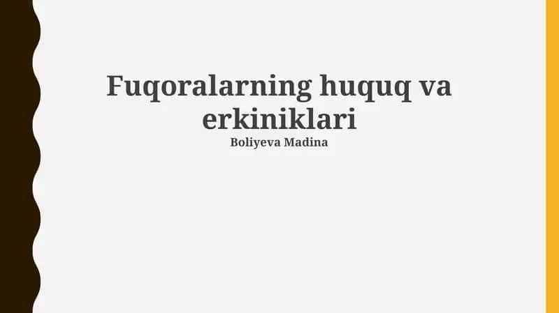 Fuqoralarning huquq va erkiniklari 1
