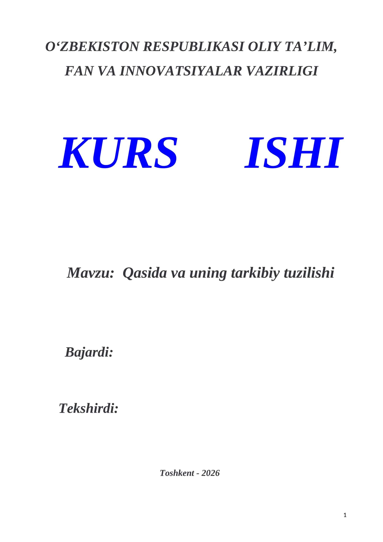 Qasida va uning tarkibiy tuzilishi 1