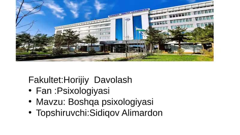 Boshqa Psixologiyasining Mohiyati 1