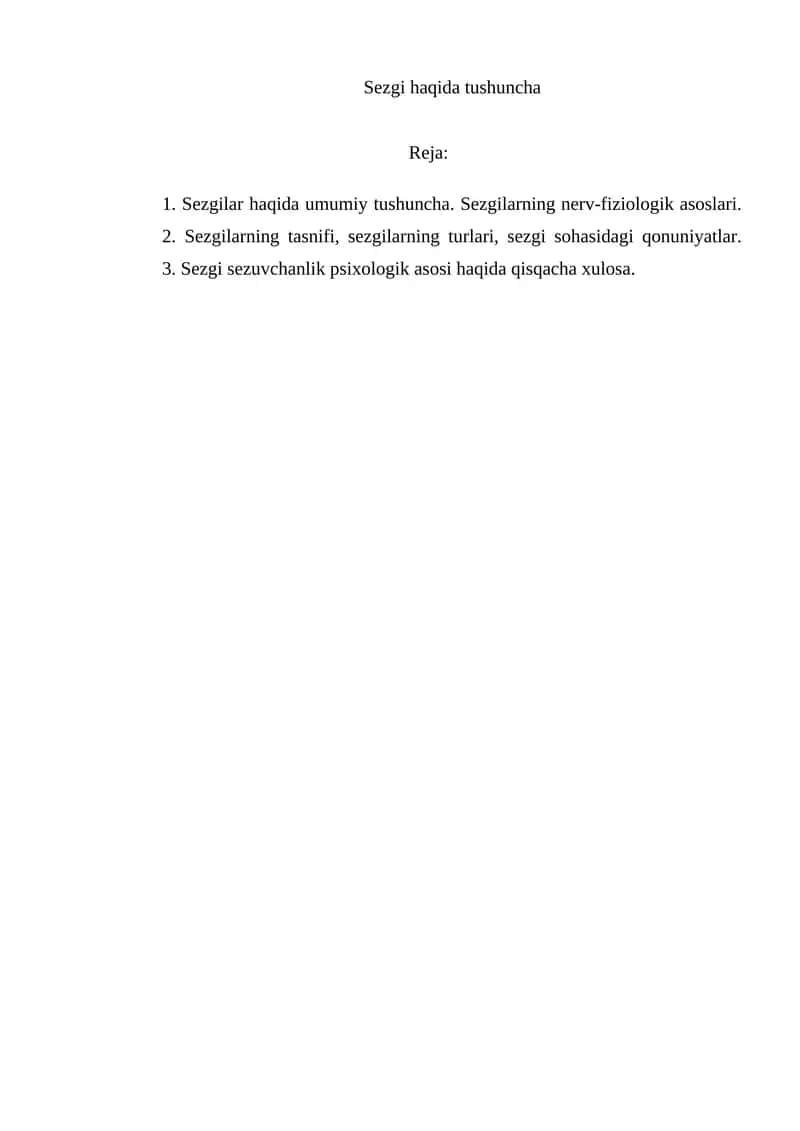 Sezgilar haqida umumiy tushuncha 1