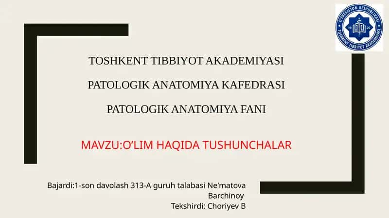 PATOLOGIK ANATOMIYA 1