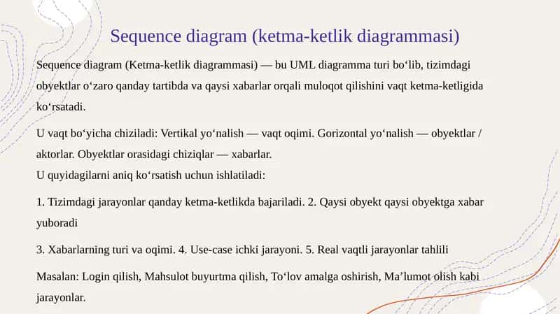 Ketma-ketlikdiagrammasi (Sequence diagram) 1