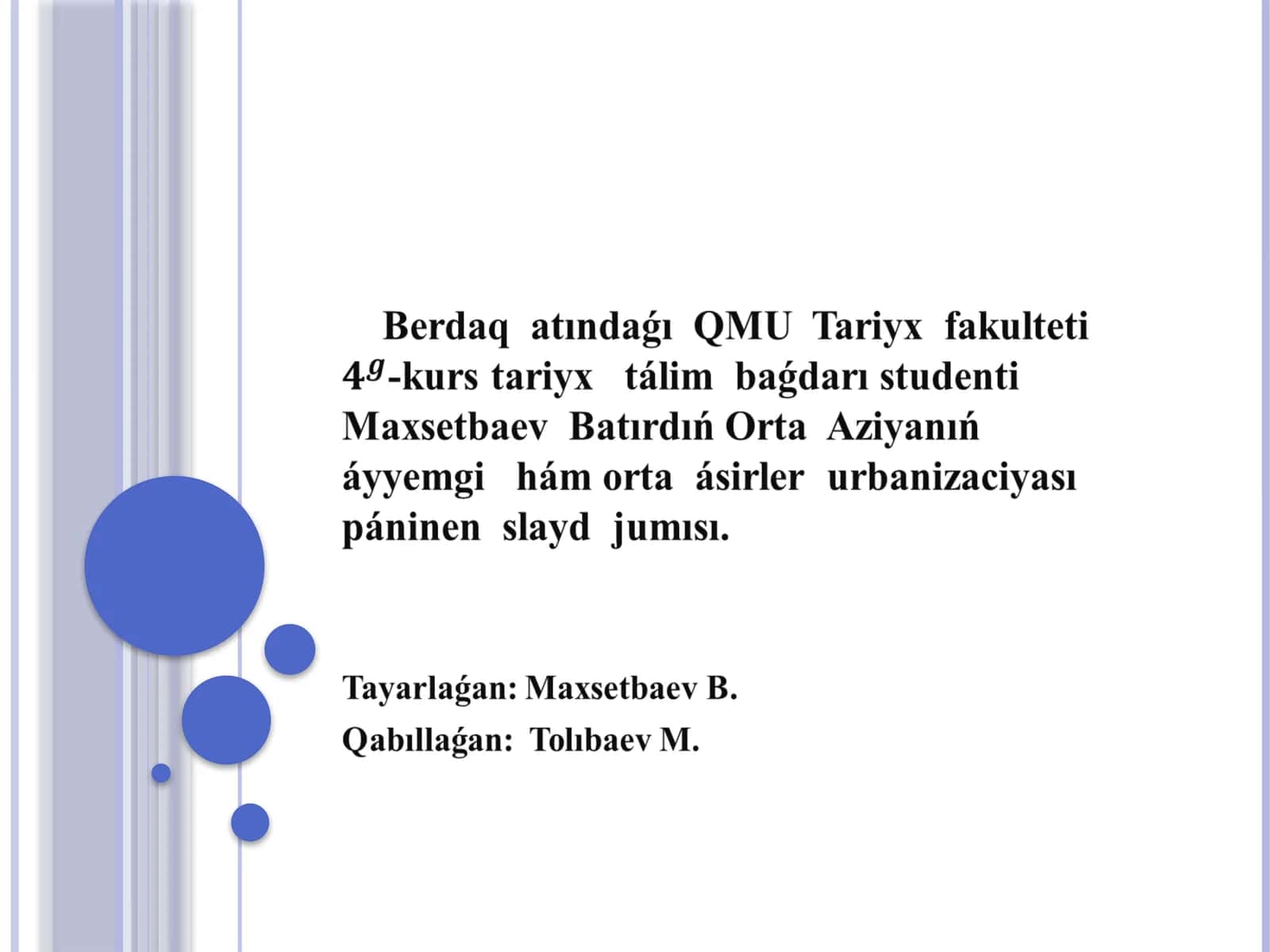 Xorezmniń antik dáwir qalaları urbanizaсiyası 1
