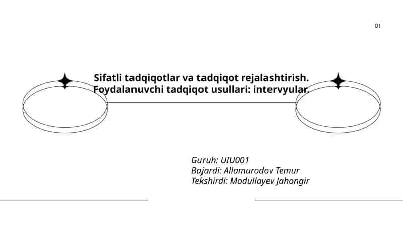 Sifatli tadqiqotlar va tadqiqot rejalashtirish 1