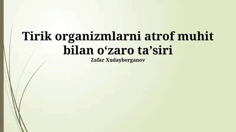 Ekologik omillar 1