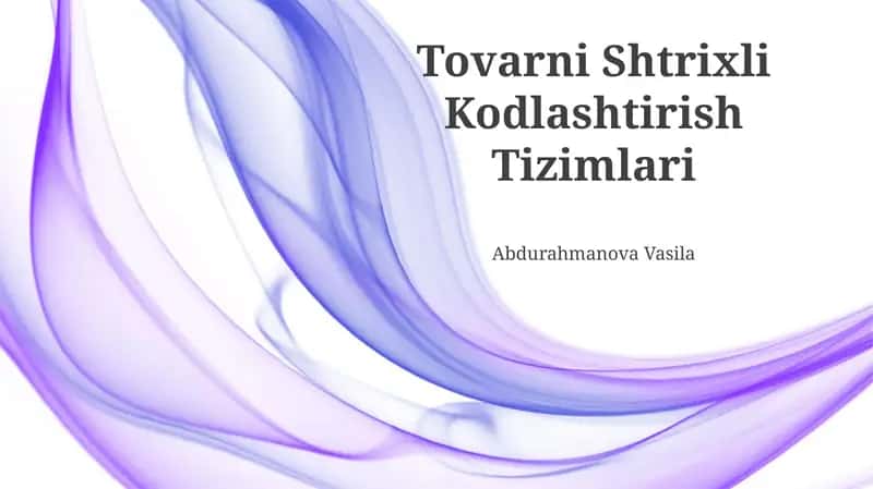 Tovarni Shtrixli Kodlashtirish Tizimlari 1
