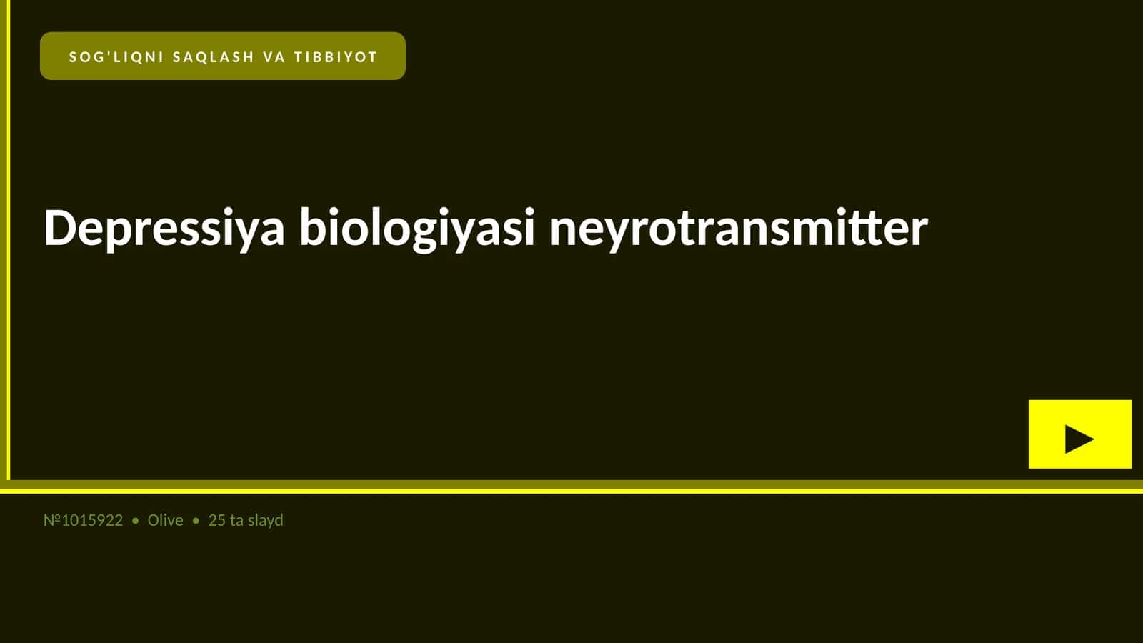 Depressiya biologiyasi neyrotransmitter 1